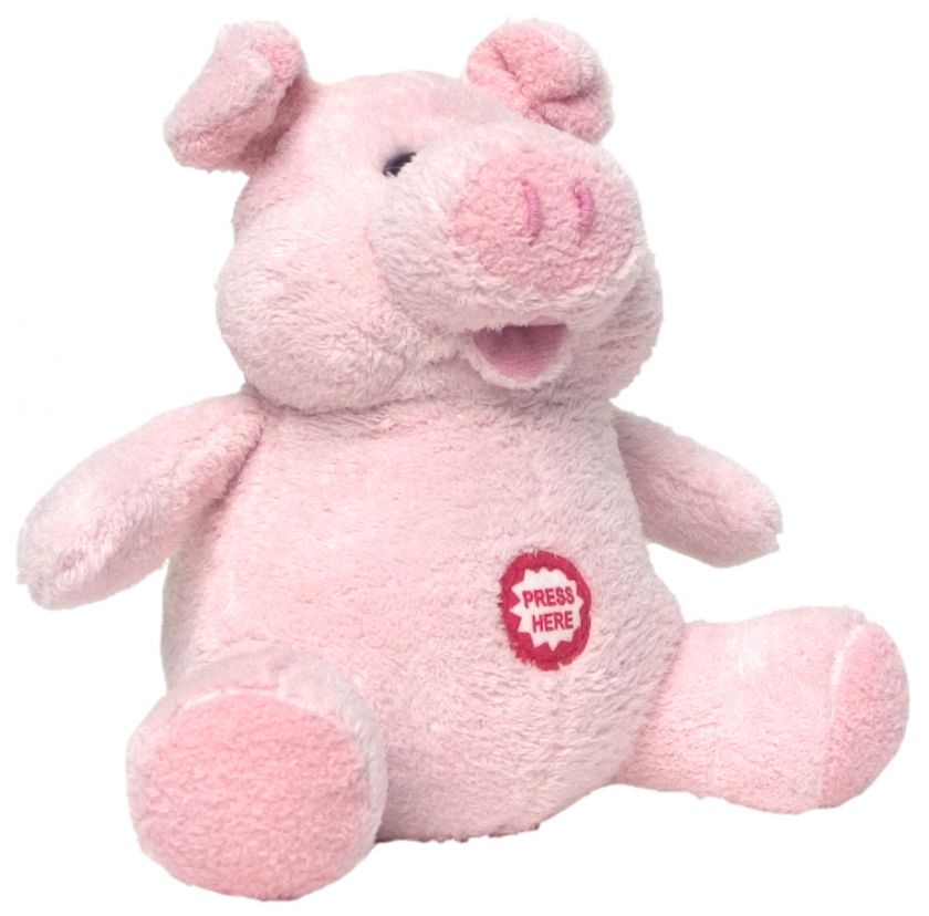 Pig Oinking Plush Dog Toy Pet Qwerk CLICK ME  