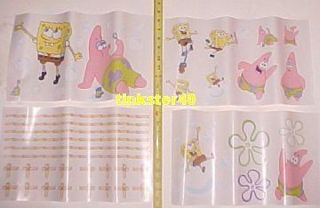 SALE SPONGEBOB Squarepants NIck APPLIQUES TATTOO BORDER  