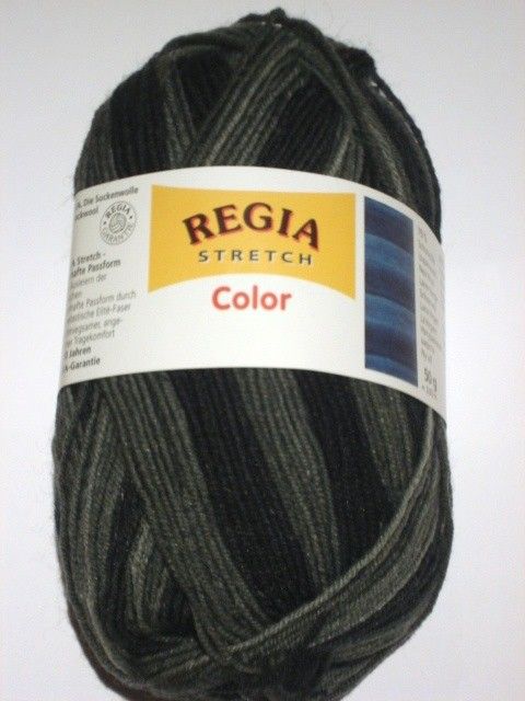 REGIA STRETCH 4PLY COLOR COLOUR SOCK YARN WOOL MACHINE WASHABLE   50g 