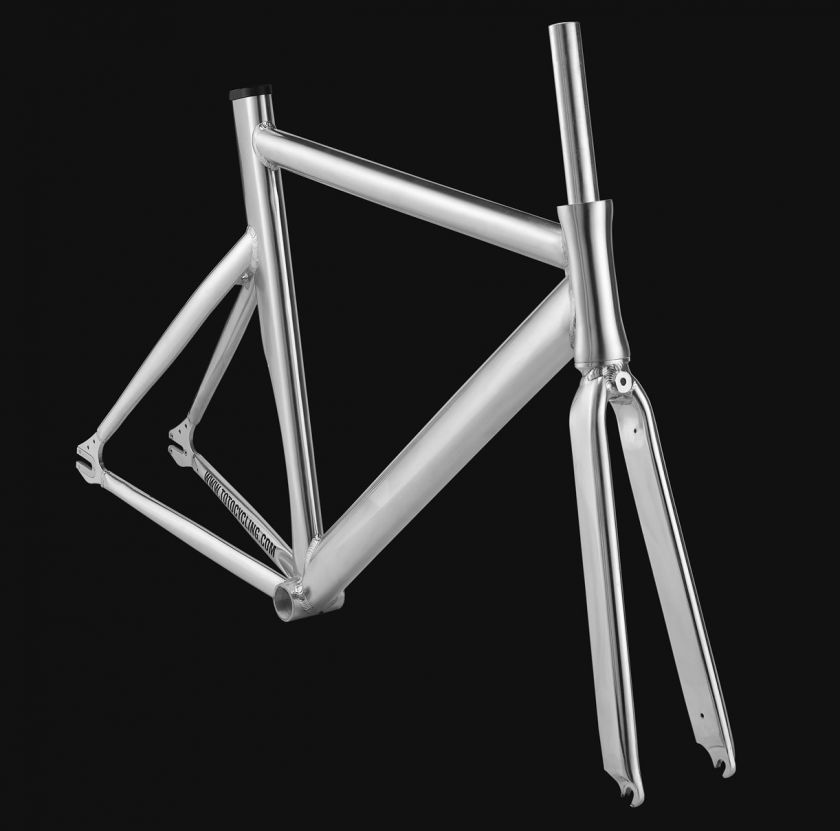 FRESCO SINGLE SPEED FIXED GEAR TRACK FIXIE ROAD BIKE FRAME SILVER SIZE 