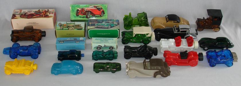 Avon Automobile Collection 21 Cars After Shave Bottle Decanters