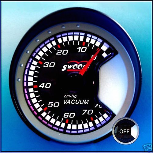 SWOOSH 52mm Reverse Precision VACUUM BOOST(Cm Hg) Gauge  