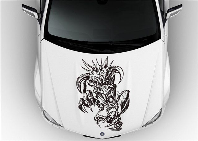 DRAGON HOOD VINYL DECAL NISSAN MITSUBISHI MAZDA BMW 19  