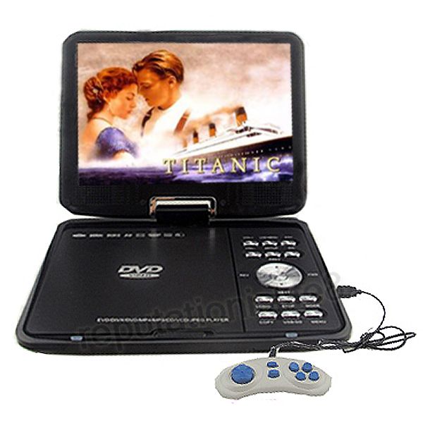 PORTABLE DVD PLAYER USB SD GAME AV IN & OUT FM TV RADIO New 