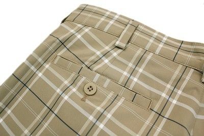 NWT NIKE Mens Golf PLAID DRI FIT Flat Front Shorts (Sizes 32 36 38 